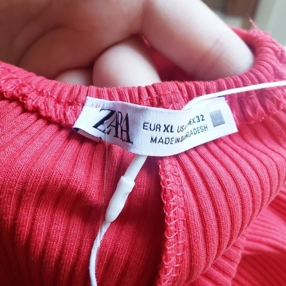 ZARA halter ribbed romper short jumpsuit NWT - Picture 7 of 7